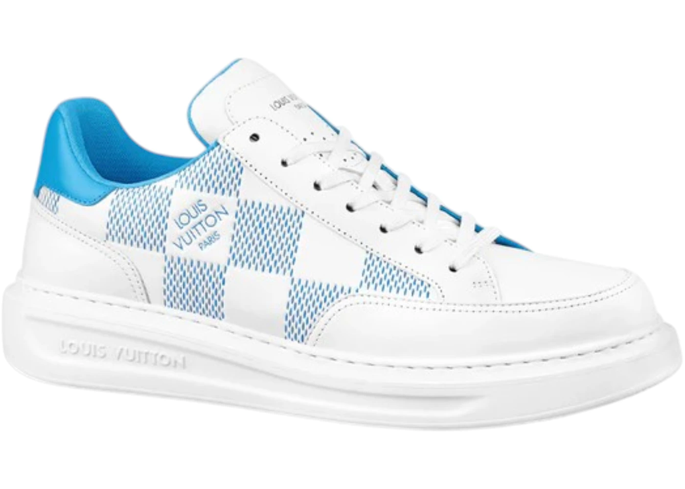 Louis Vuitton Beverly Hills Damier Sneaker White Blue