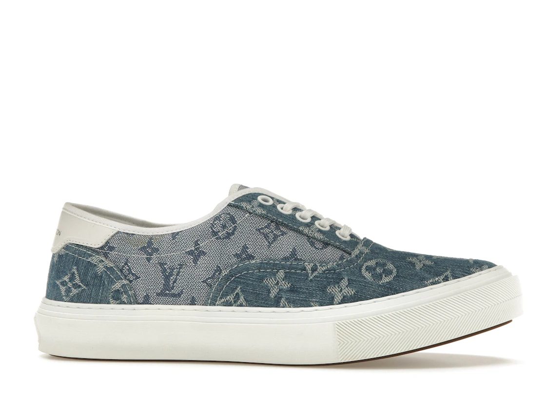 Vue 2 de Louis Vuitton Trocadero Monogrm Sneaker Denim Blue