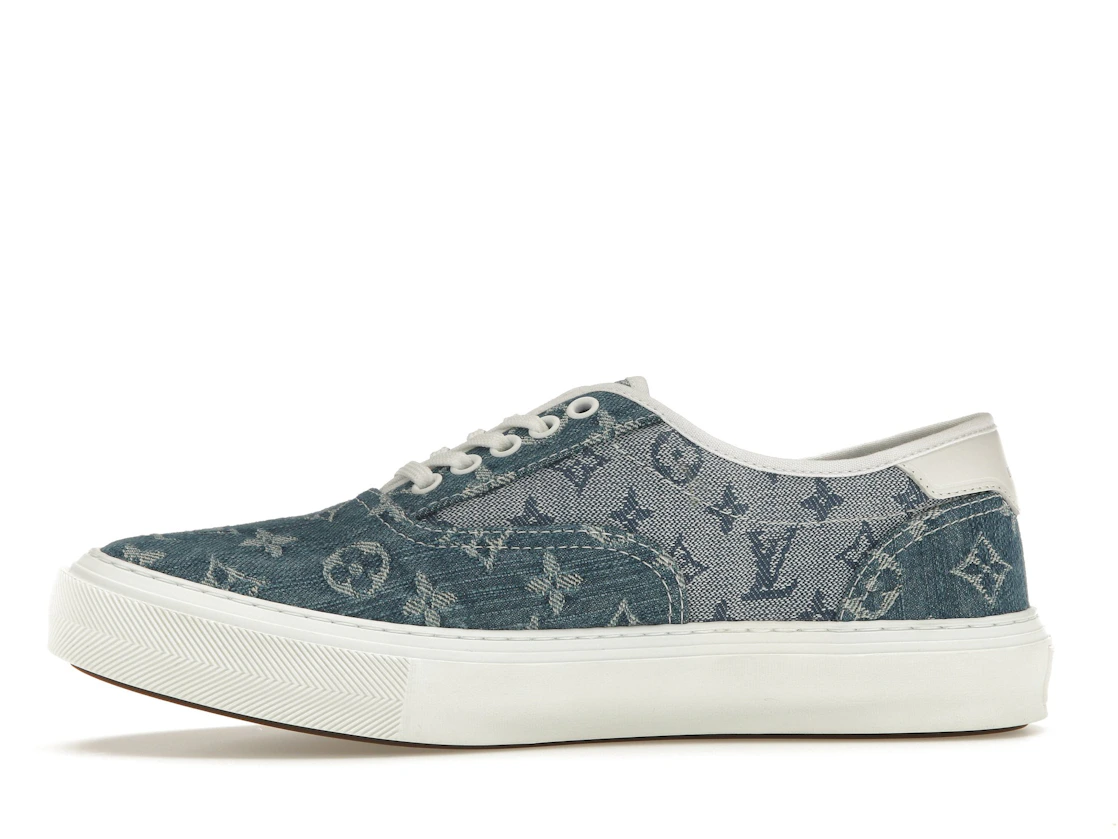 Vue 18 de Louis Vuitton Trocadero Monogrm Sneaker Denim Blue