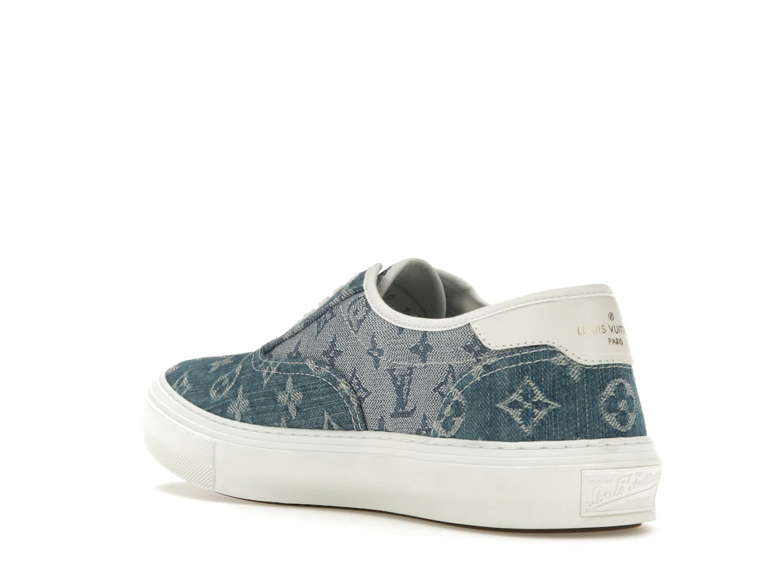 Vue 24 de Louis Vuitton Trocadero Monogrm Sneaker Denim Blue