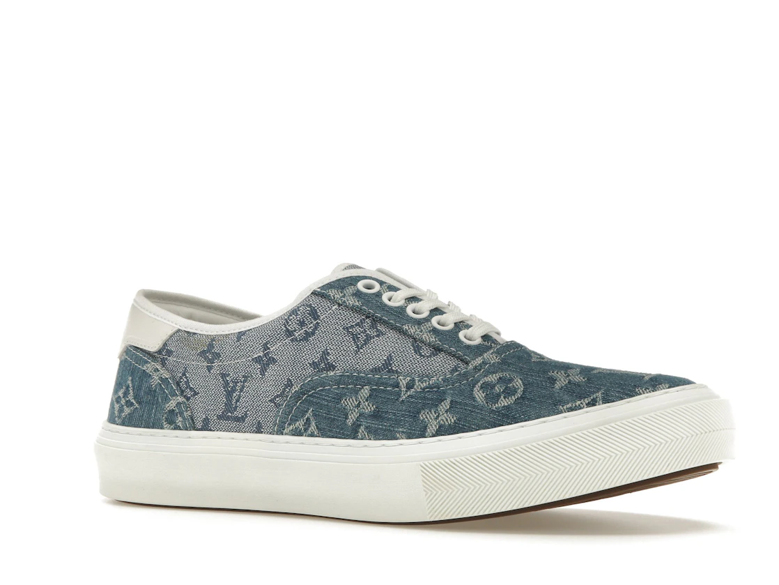 Vue 4 de Louis Vuitton Trocadero Monogrm Sneaker Denim Blue