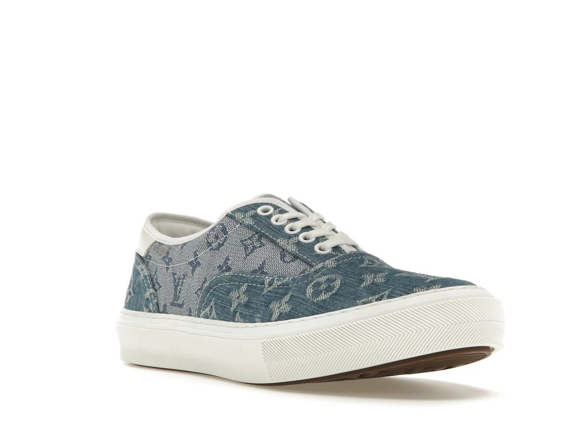 Vue 6 de Louis Vuitton Trocadero Monogrm Sneaker Denim Blue