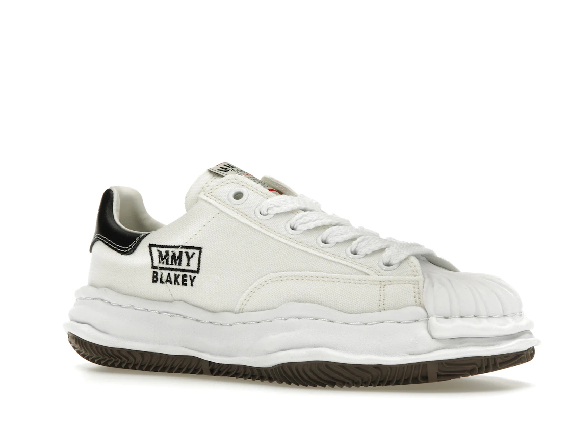 Vue 4 de Maison Mihara Yasuhiro Blakey OG Sole Canvas Low White Black