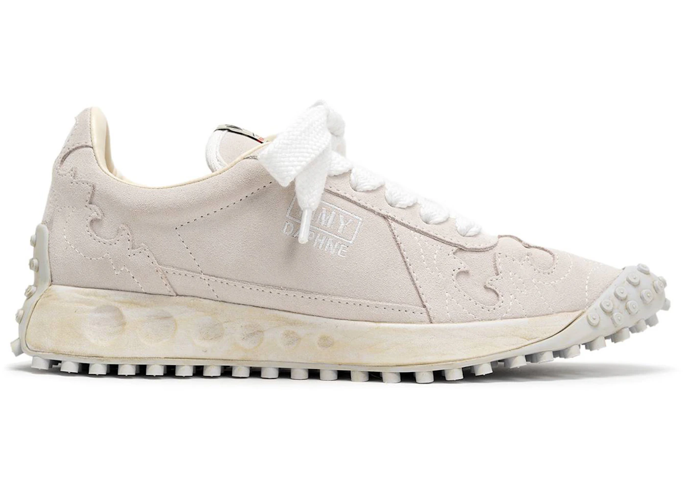 Maison Mihara Yasuhiro Daphne OG Sole Western Detail Suede Low White