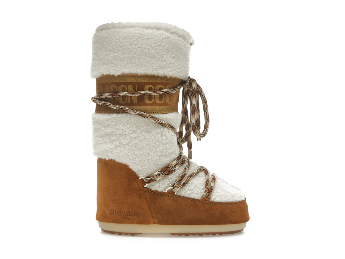 Vue 1 de Moon Boot Icon Shearling Boot Whisky Off White