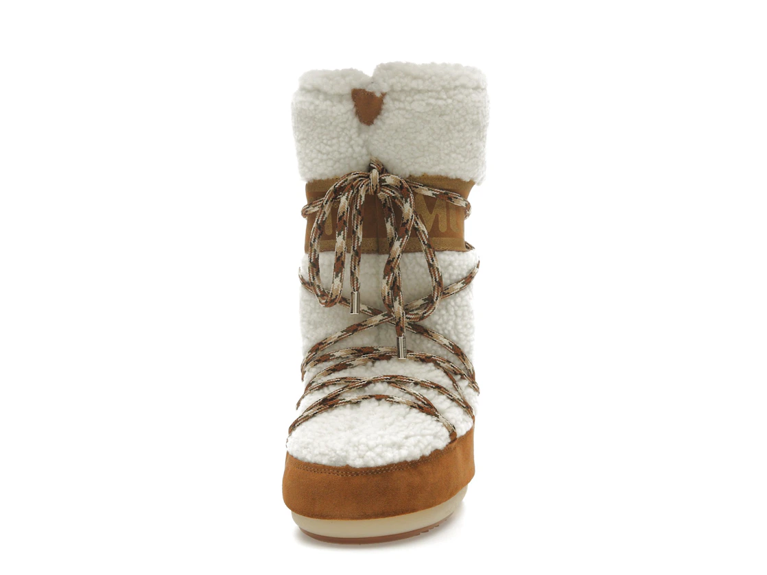 Vue 11 de Moon Boot Icon Shearling Boot Whisky Off White
