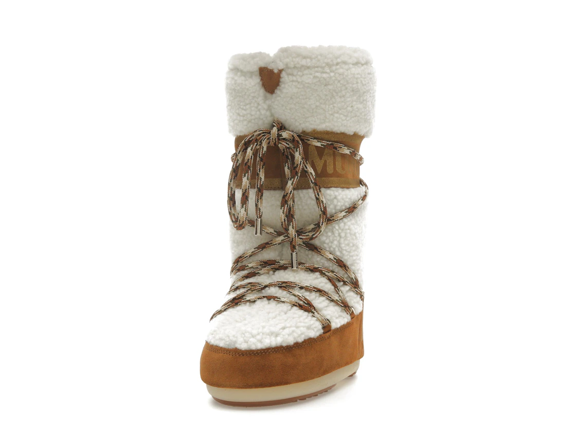 Vue 12 de Moon Boot Icon Shearling Boot Whisky Off White