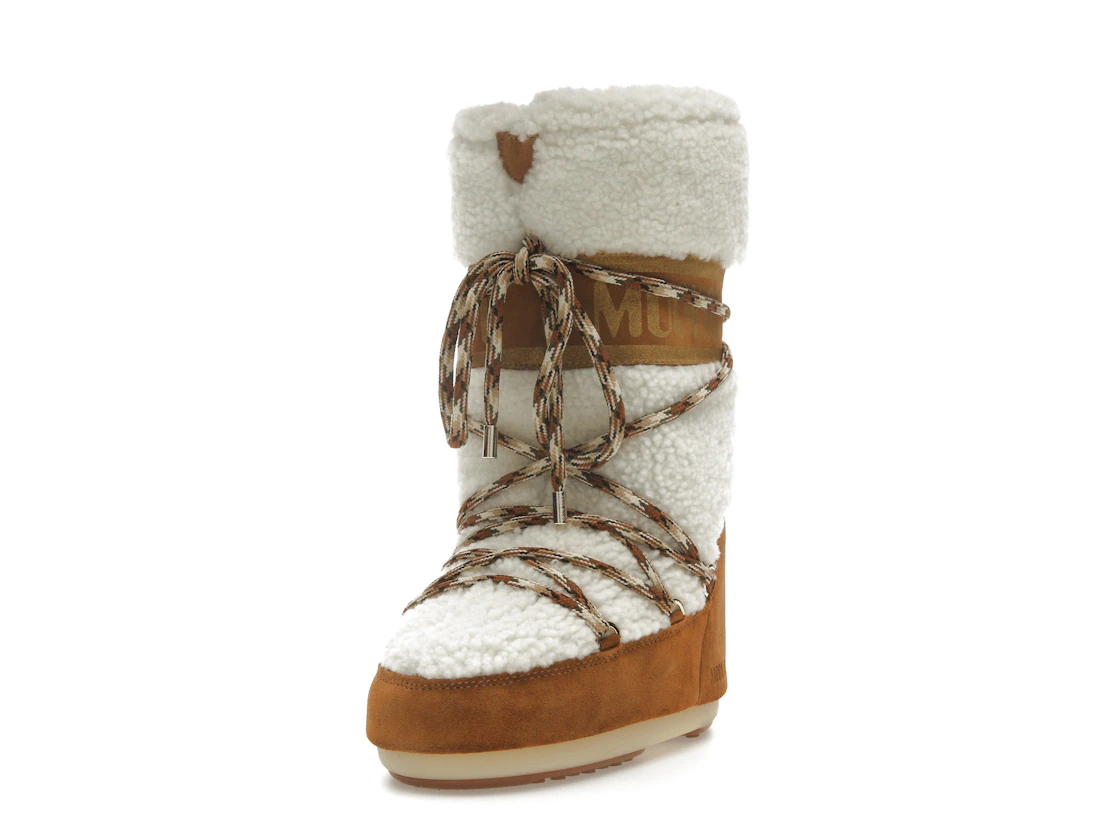 Vue 13 de Moon Boot Icon Shearling Boot Whisky Off White