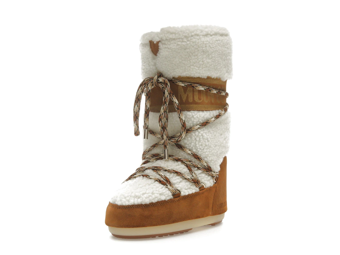 Vue 14 de Moon Boot Icon Shearling Boot Whisky Off White
