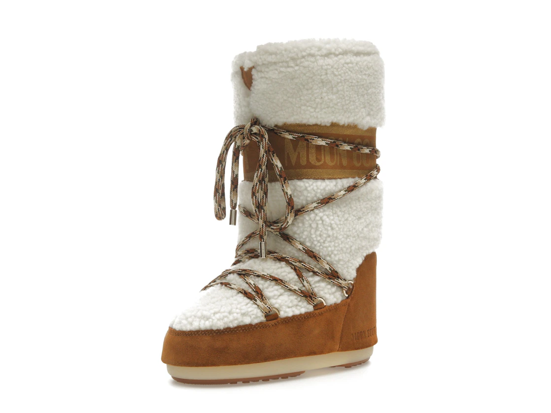 Vue 15 de Moon Boot Icon Shearling Boot Whisky Off White