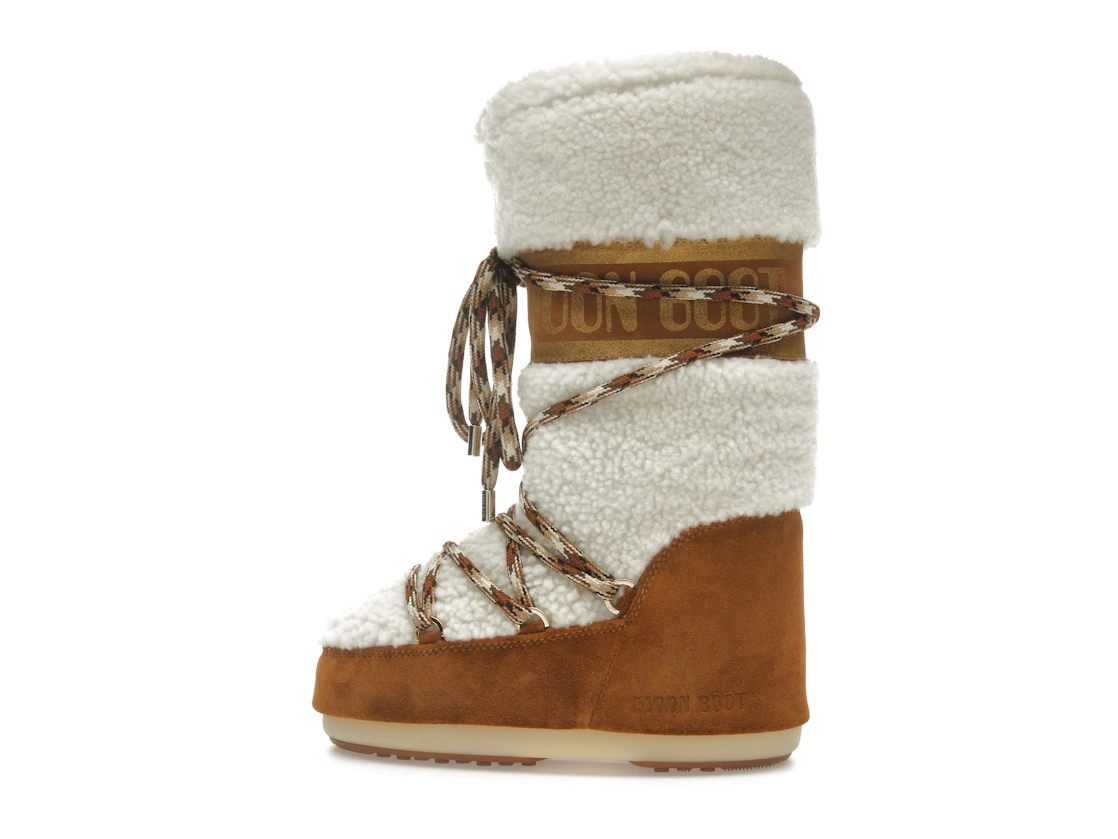 Vue 20 de Moon Boot Icon Shearling Boot Whisky Off White