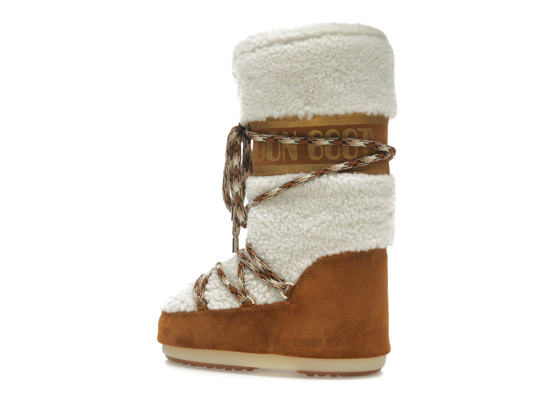 Vue 21 de Moon Boot Icon Shearling Boot Whisky Off White