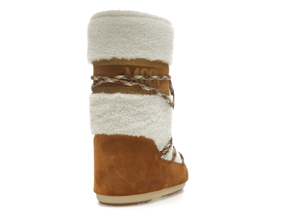 Vue 31 de Moon Boot Icon Shearling Boot Whisky Off White