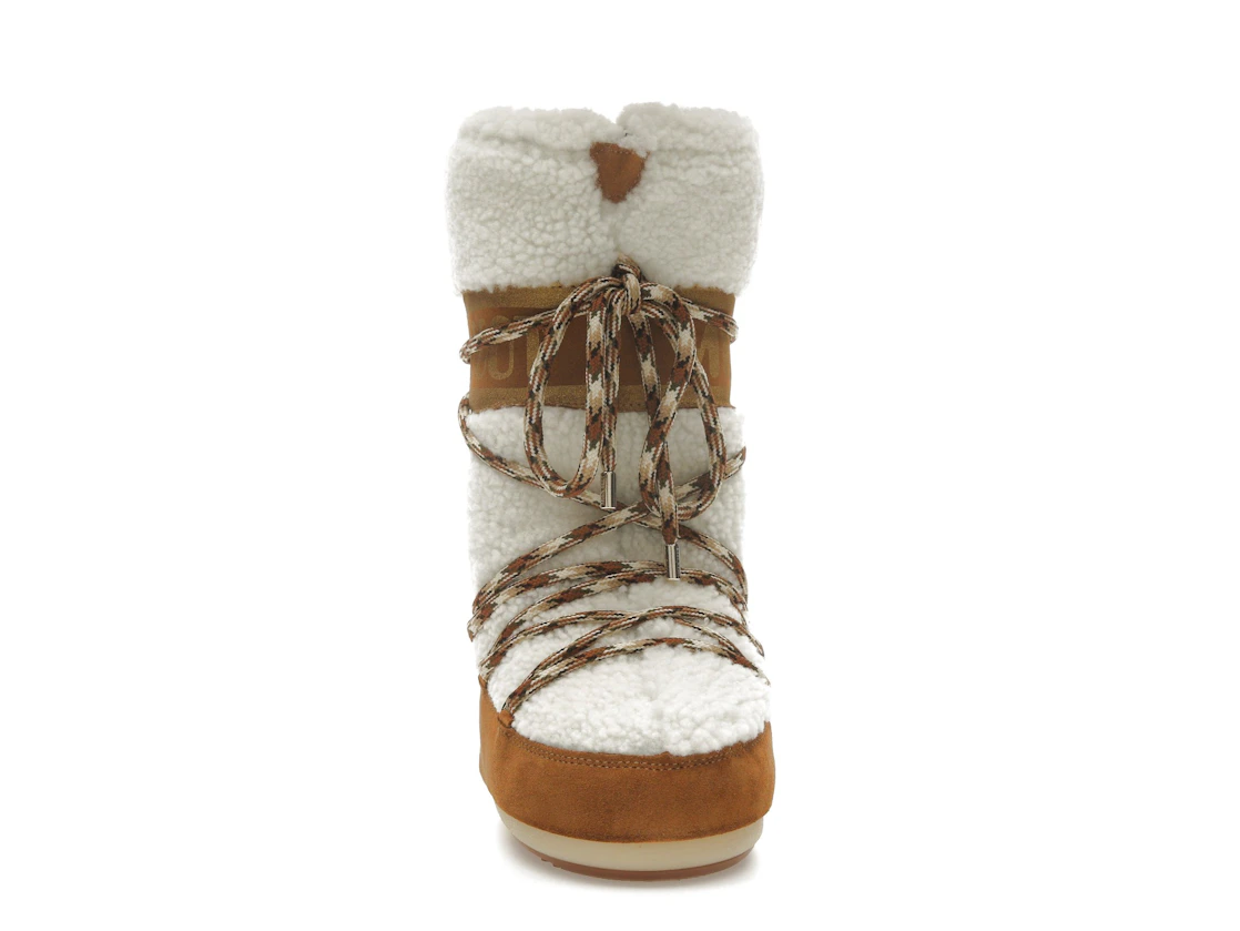 Vue 9 de Moon Boot Icon Shearling Boot Whisky Off White