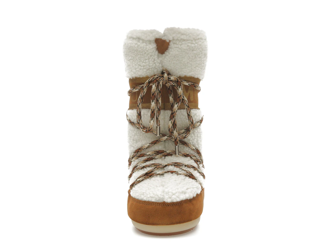 Vue 10 de Moon Boot Icon Shearling Boot Whisky Off White