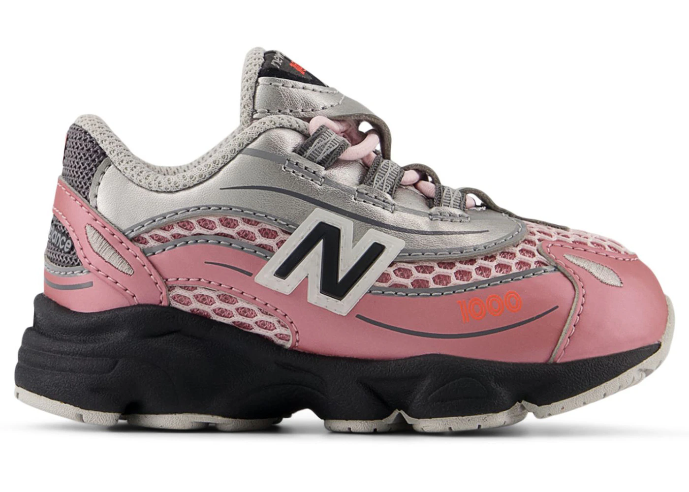New Balance 1000 Bungee Lace Pink Taffy Silver Metallic Urgent Red (TD)