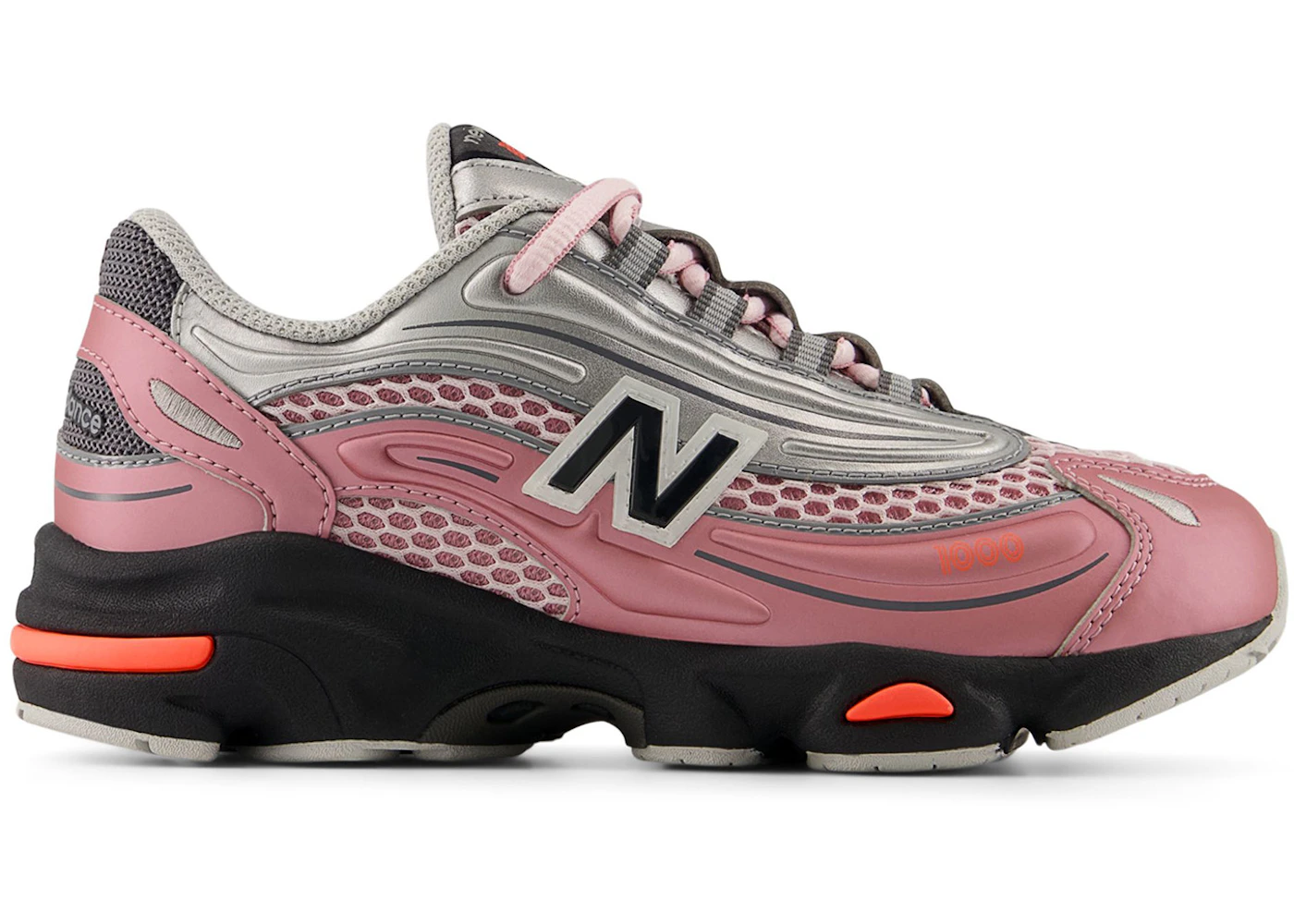 New Balance 1000 Pink Taffy Silver Metallic Urgent Red (PS)