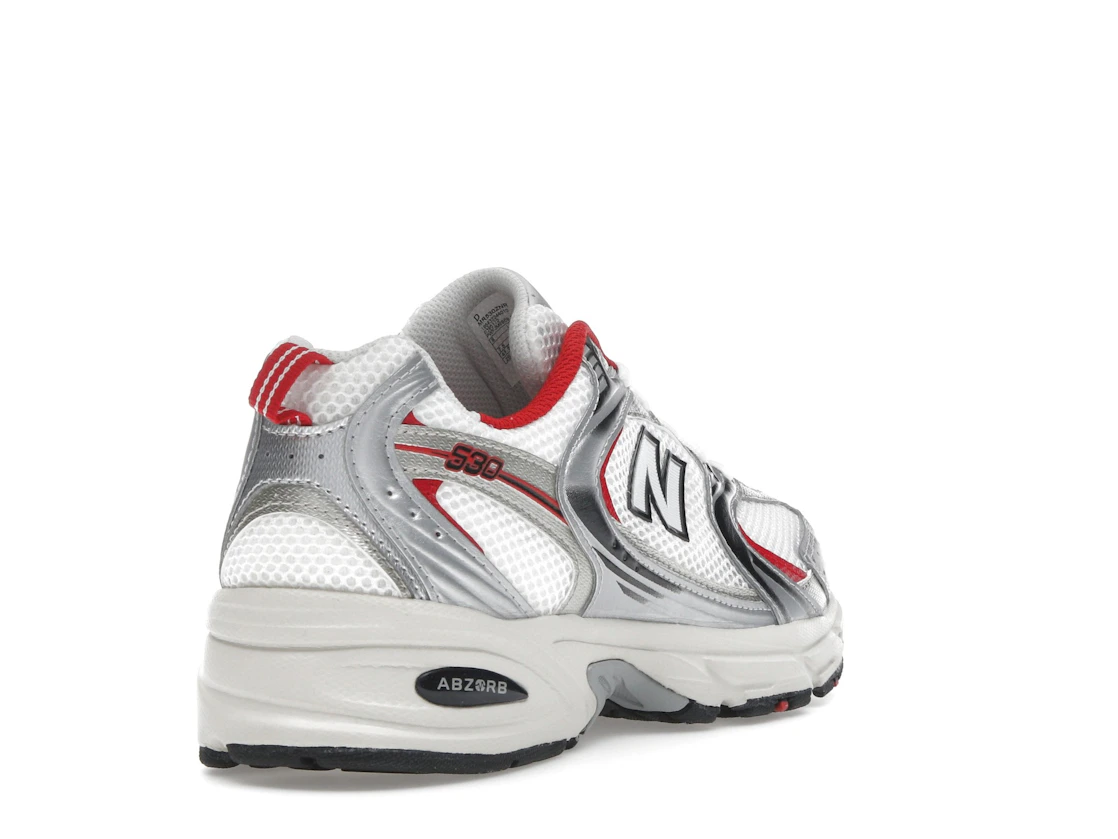Vue 31 de New Balance 530 White Grey Red