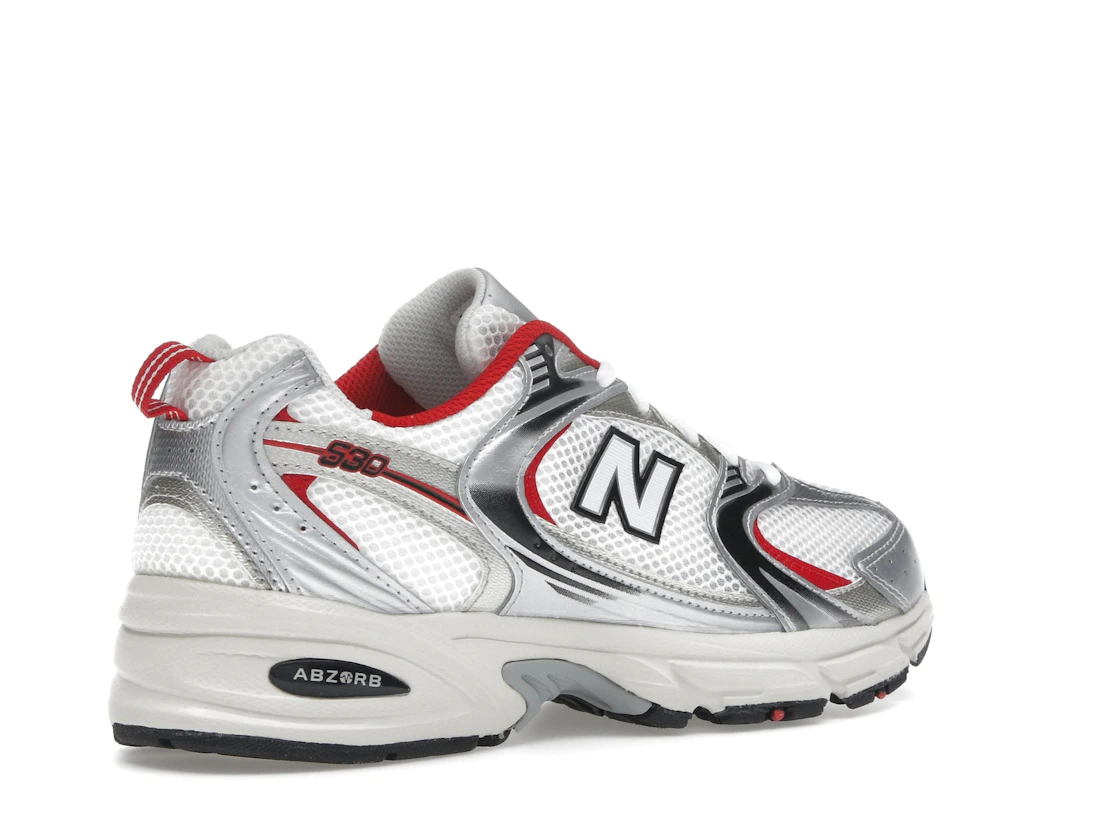 Vue 33 de New Balance 530 White Grey Red