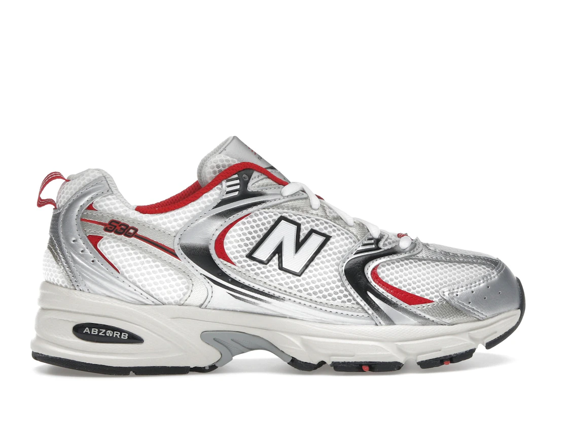 Vue 36 de New Balance 530 White Grey Red