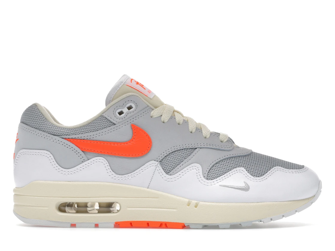 Vue 1 de Nike Air Max 1 Patta Waves White Hyper Crimson (With Bracelet)