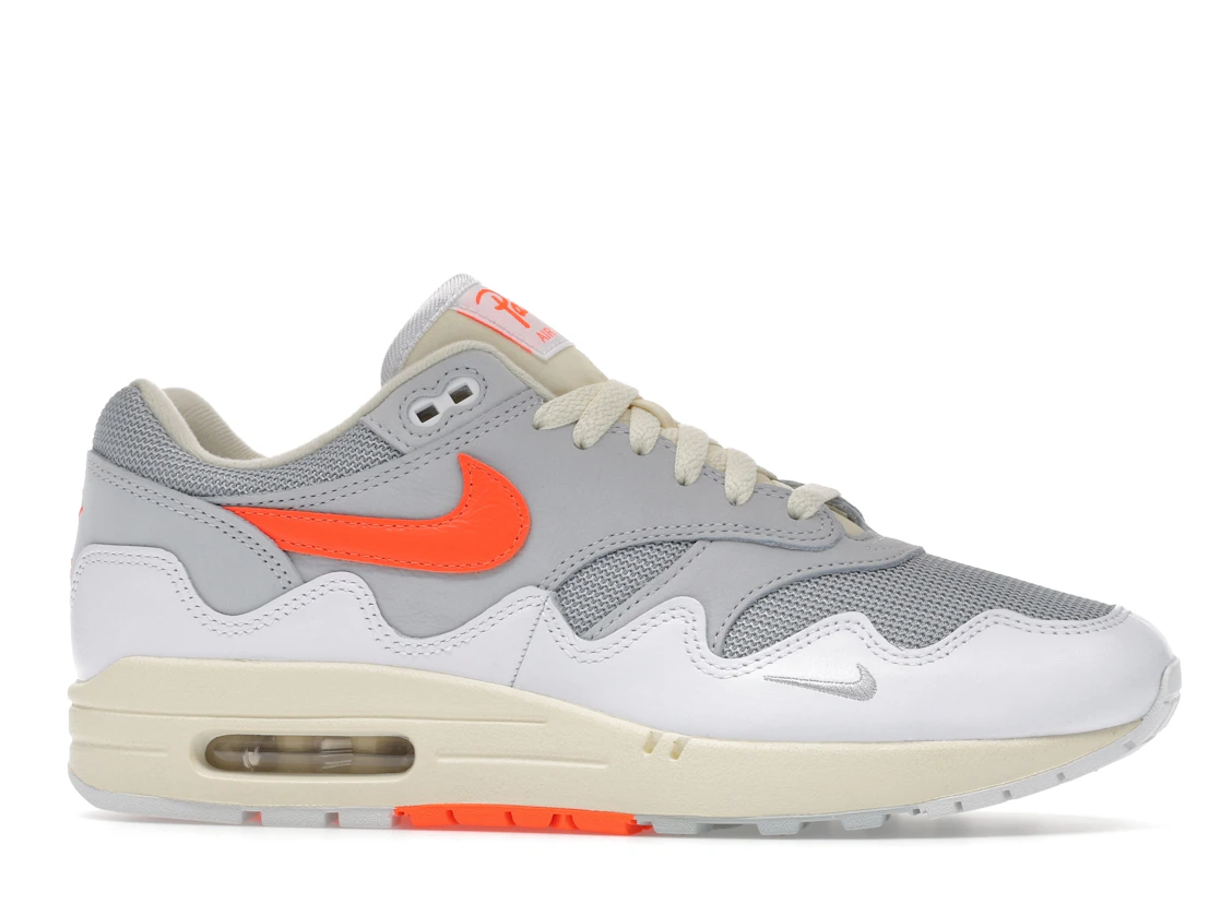 Vue 2 de Nike Air Max 1 Patta Waves White Hyper Crimson (With Bracelet)