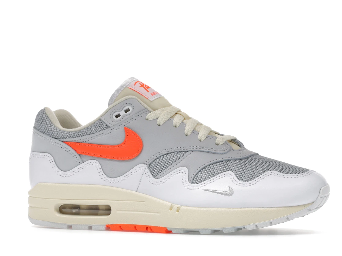 Vue 3 de Nike Air Max 1 Patta Waves White Hyper Crimson (With Bracelet)