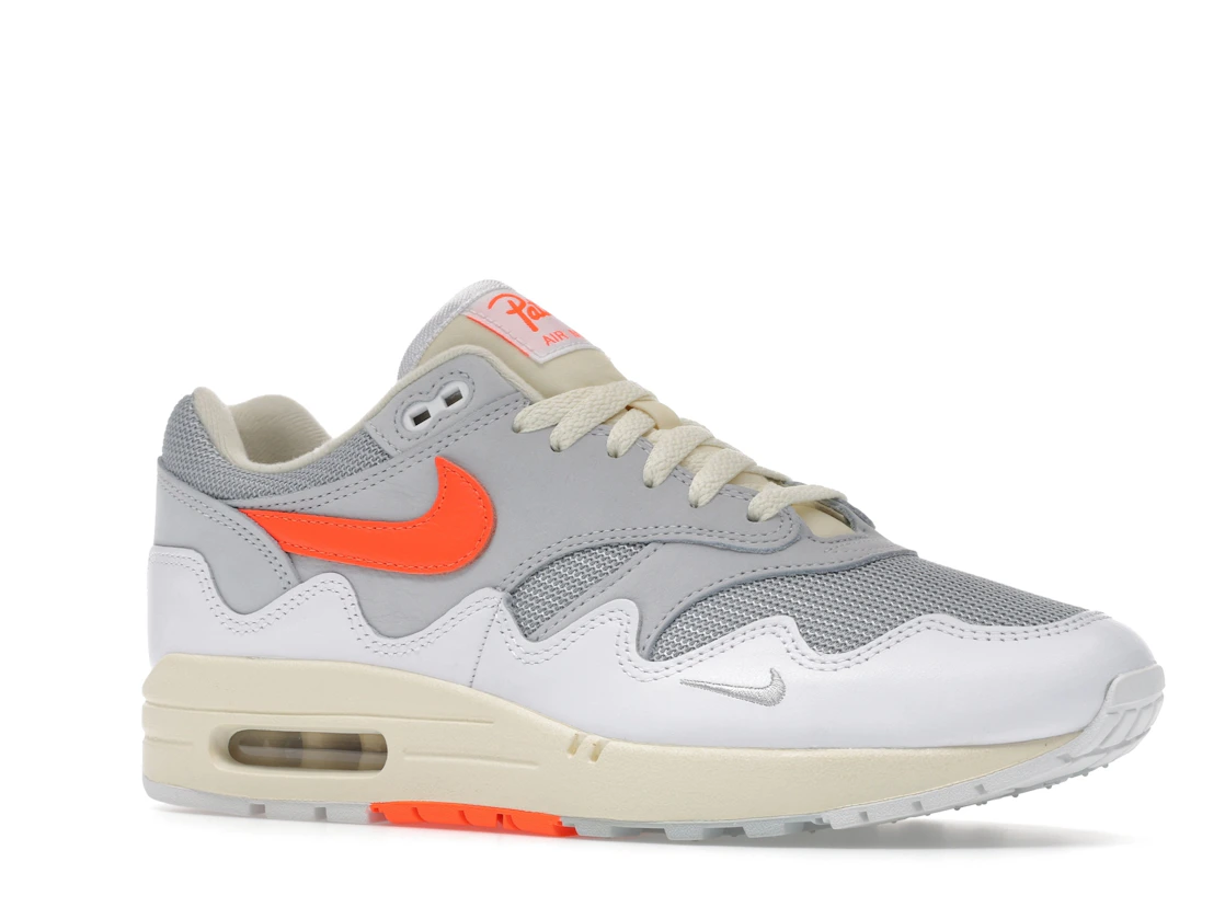 Vue 4 de Nike Air Max 1 Patta Waves White Hyper Crimson (With Bracelet)