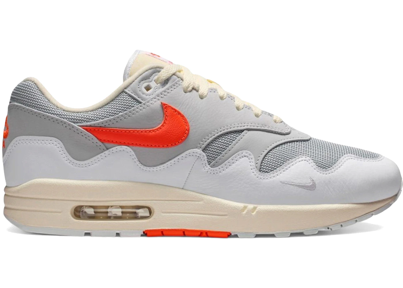 Nike Air Max 1 Patta Waves White Hyper Crimson (Without Bracelet)