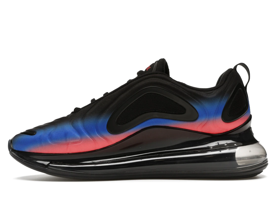 Vue 19 de Nike Air Max 720 Black Flash Crimson Racer Blue