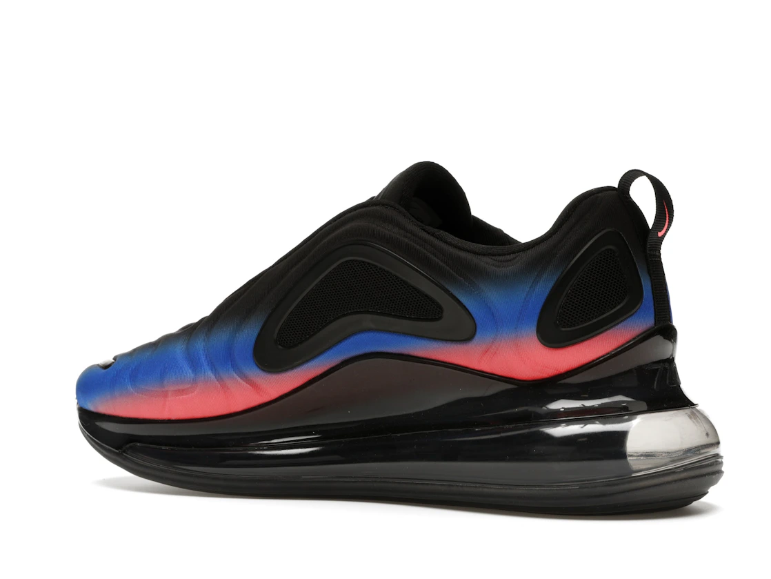 Vue 22 de Nike Air Max 720 Black Flash Crimson Racer Blue