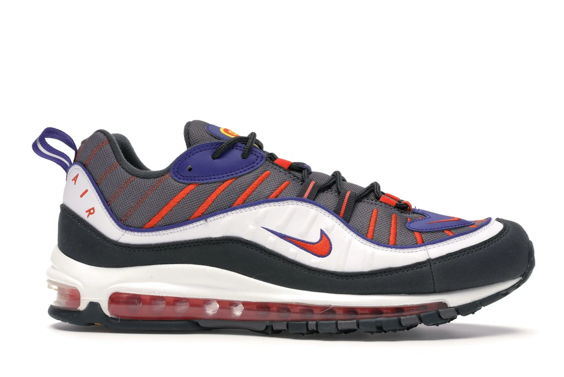 Vue 2 de Nike Air Max 98 Gunsmoke Team Orange