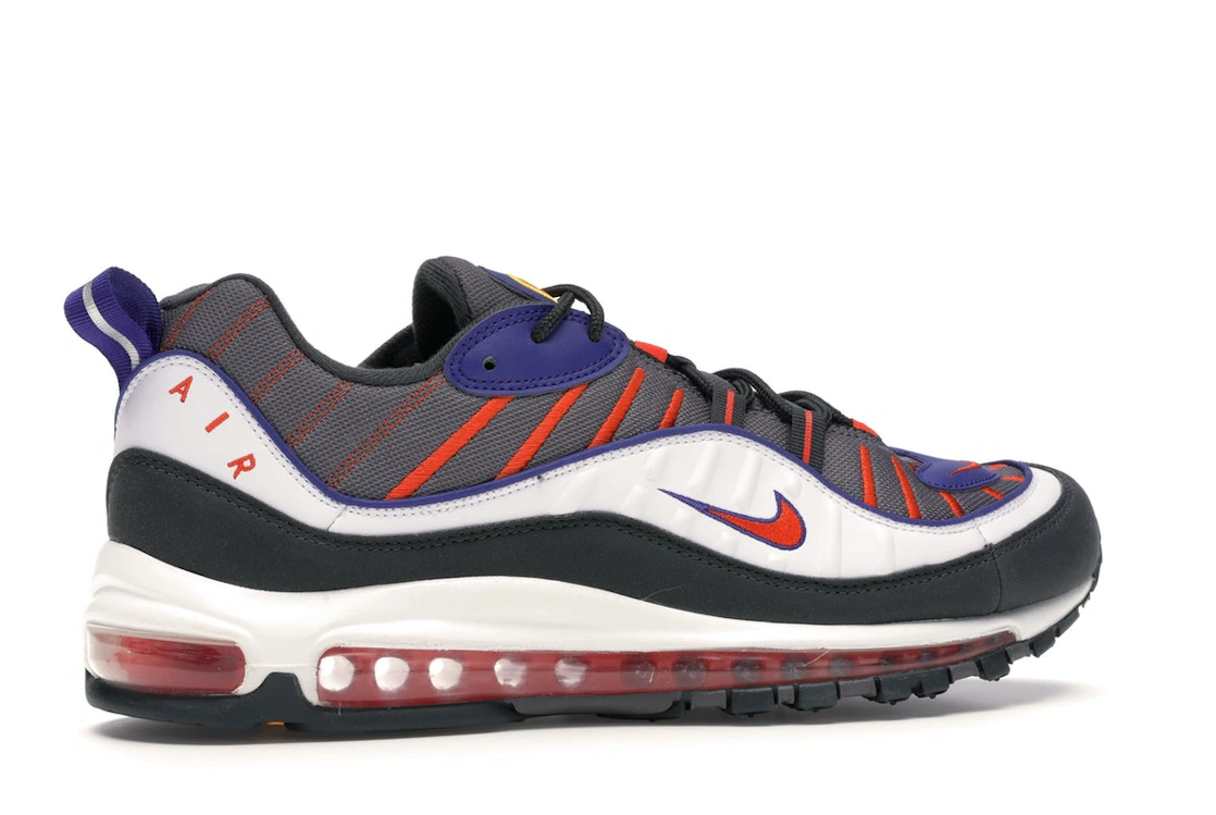 Vue 35 de Nike Air Max 98 Gunsmoke Team Orange