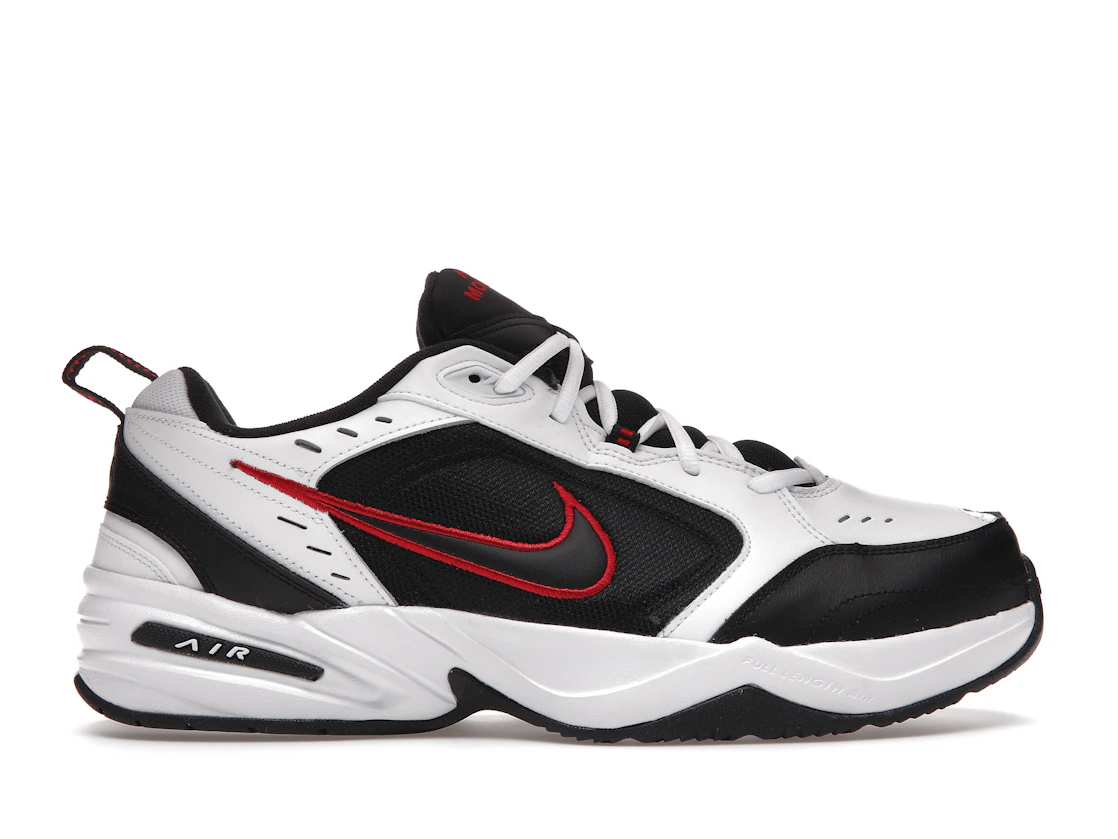 Vue 1 de Nike Air Monarch IV 4E Wide White Red