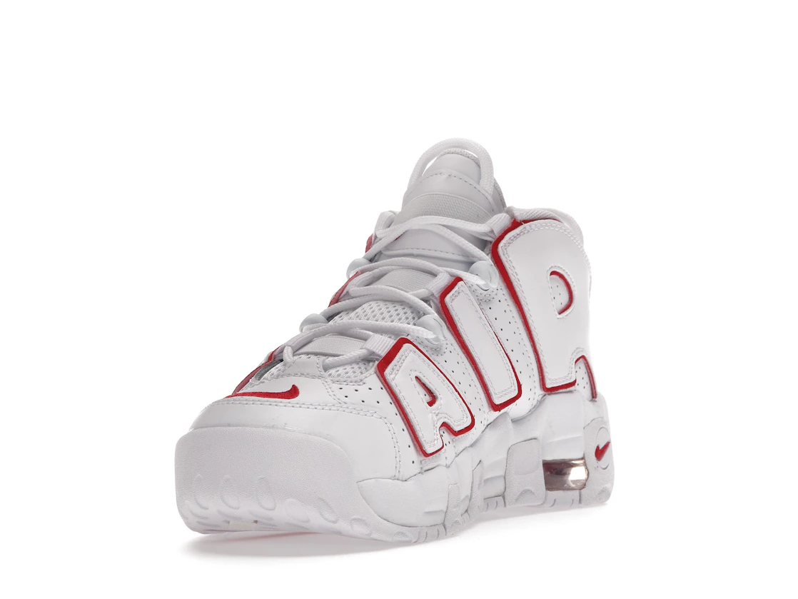 Vue 13 de Nike Air More Uptempo White Varsity Red Outline (GS)