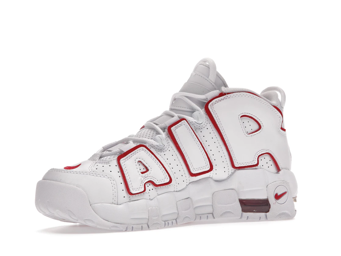 Vue 16 de Nike Air More Uptempo White Varsity Red Outline (GS)