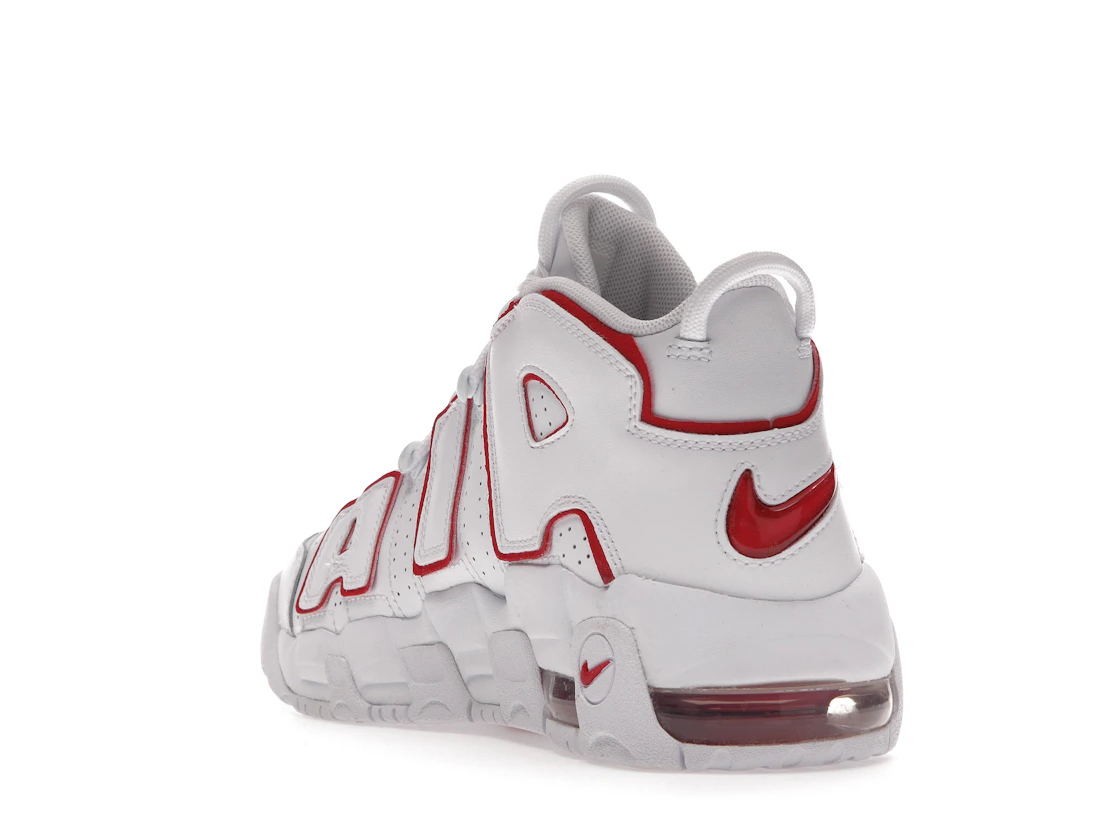 Vue 25 de Nike Air More Uptempo White Varsity Red Outline (GS)
