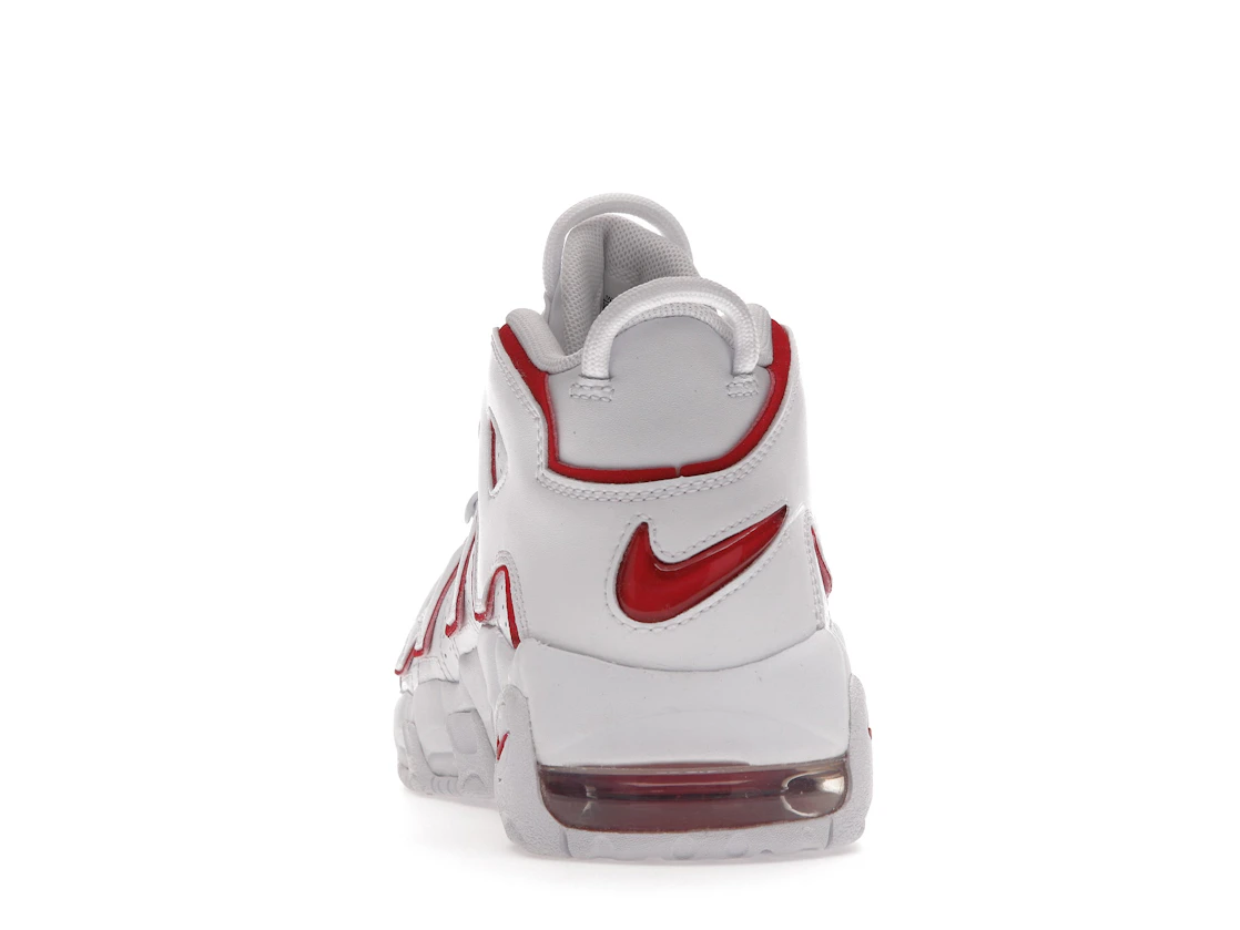 Vue 27 de Nike Air More Uptempo White Varsity Red Outline (GS)