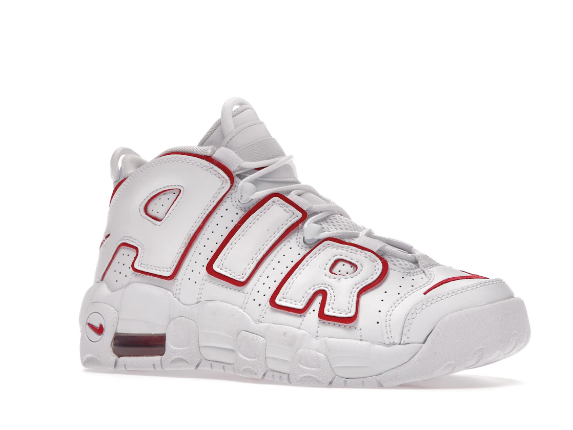 Vue 4 de Nike Air More Uptempo White Varsity Red Outline (GS)