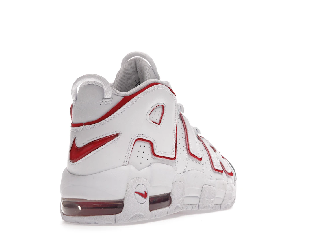 Vue 31 de Nike Air More Uptempo White Varsity Red Outline (GS)