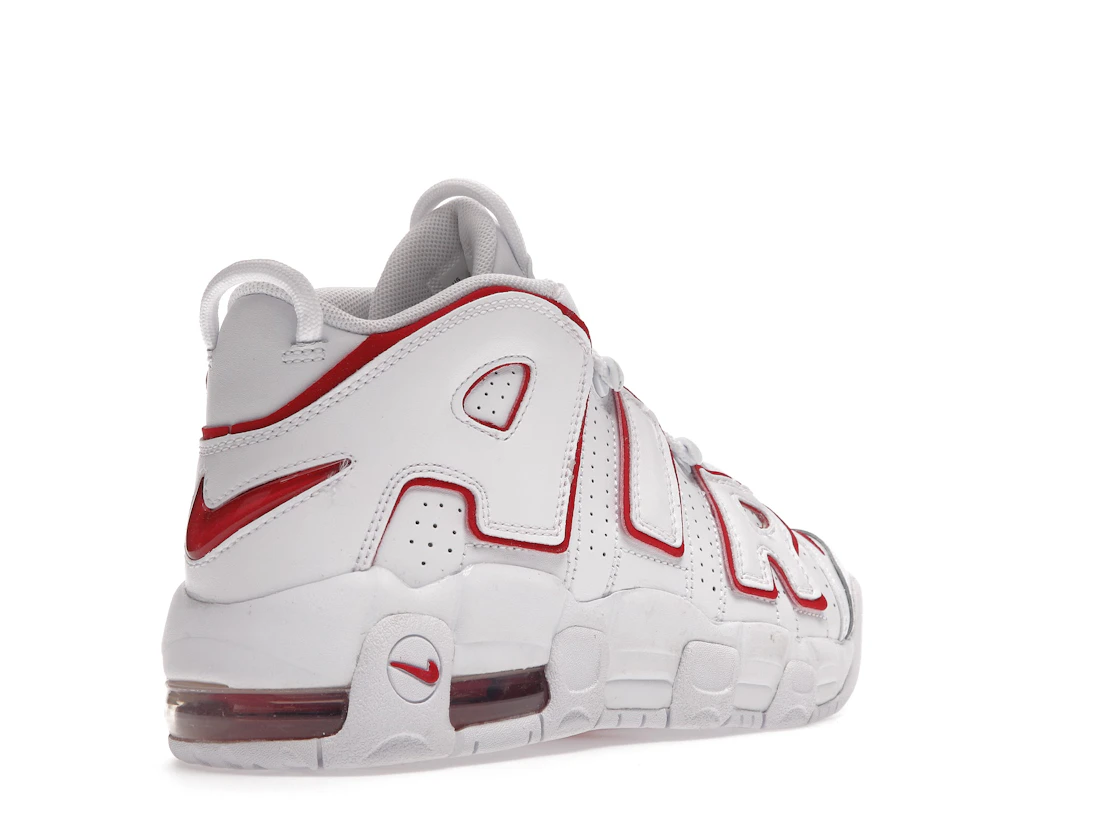 Vue 32 de Nike Air More Uptempo White Varsity Red Outline (GS)