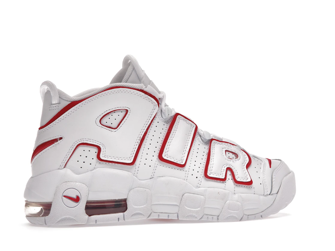 Vue 35 de Nike Air More Uptempo White Varsity Red Outline (GS)