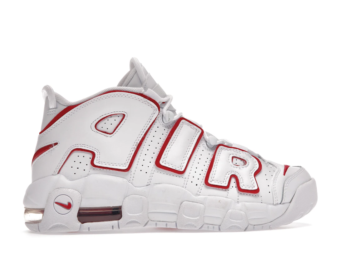 Vue 36 de Nike Air More Uptempo White Varsity Red Outline (GS)