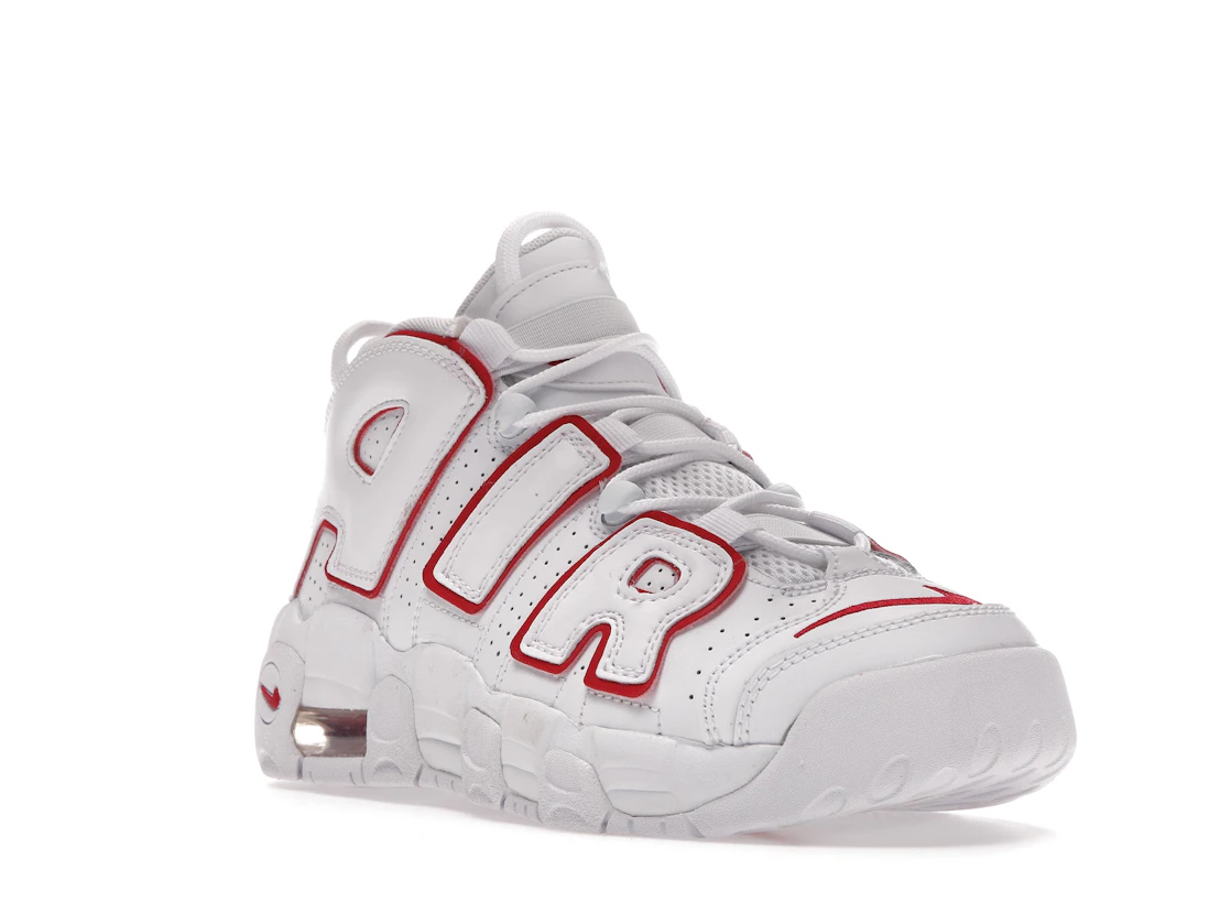 Vue 6 de Nike Air More Uptempo White Varsity Red Outline (GS)