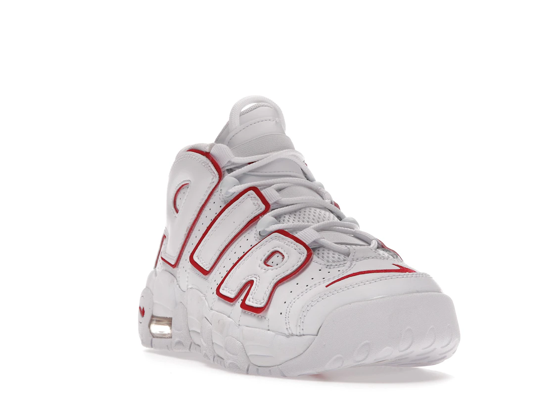 Vue 7 de Nike Air More Uptempo White Varsity Red Outline (GS)