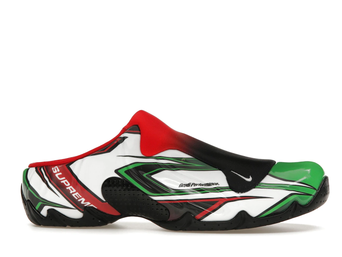 Vue 2 de Nike Clogposite Supreme White Gym Red Green