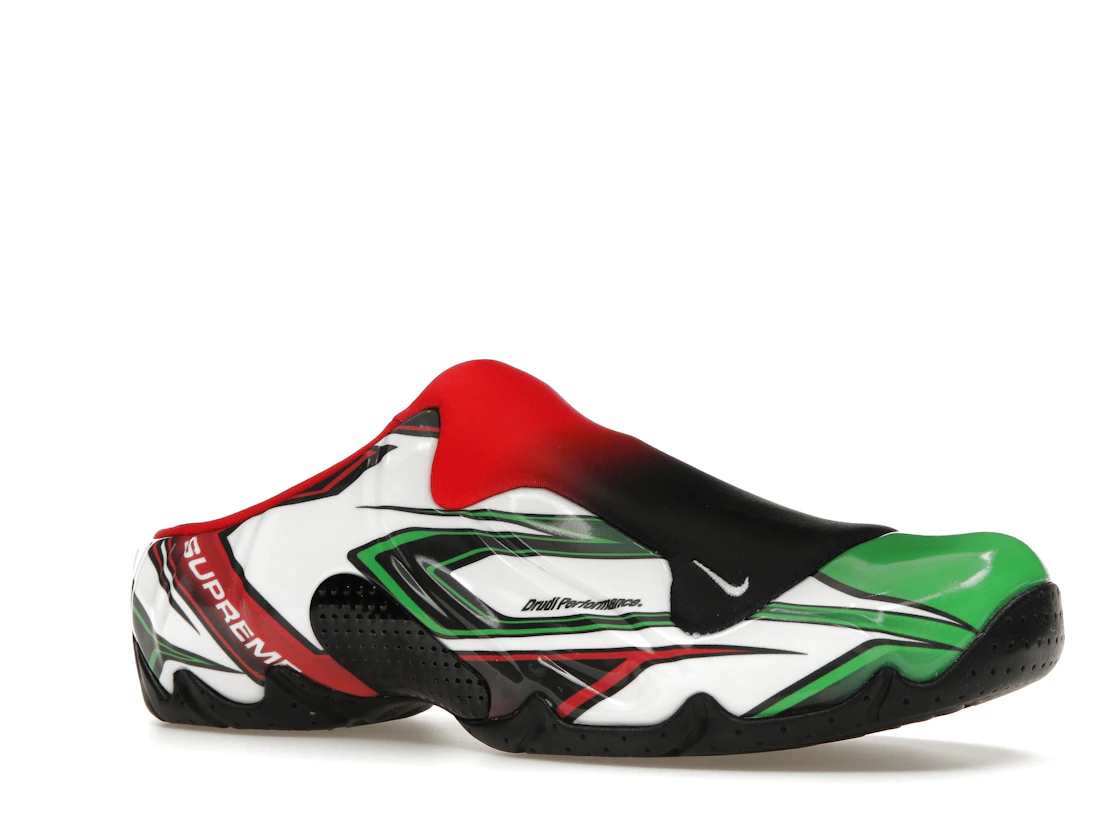 Vue 4 de Nike Clogposite Supreme White Gym Red Green