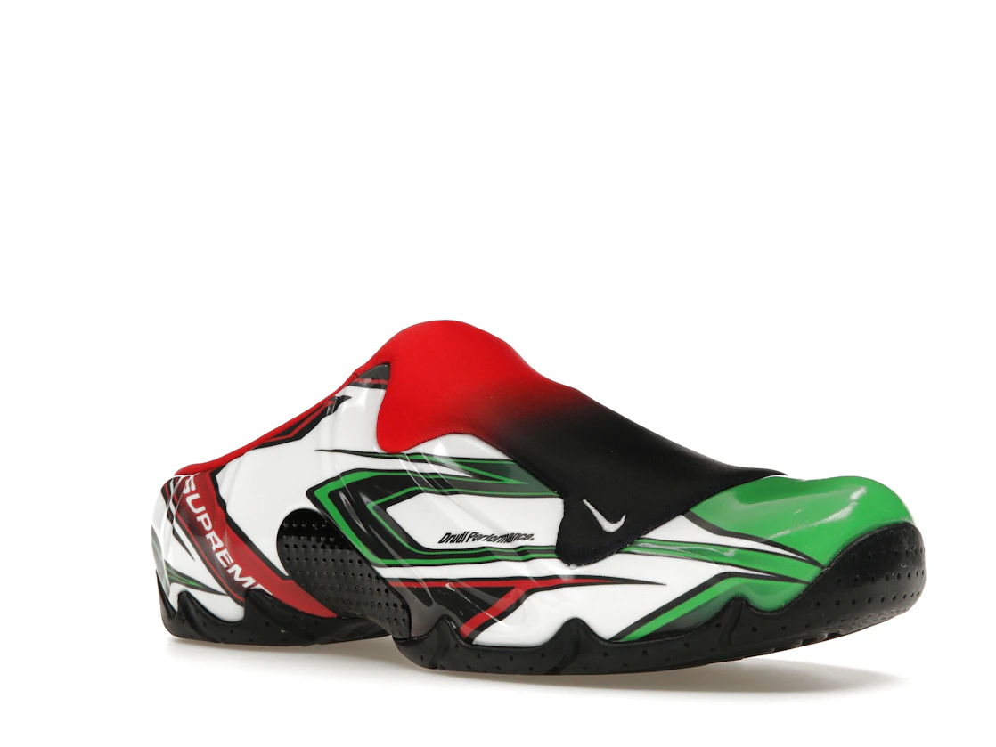 Vue 5 de Nike Clogposite Supreme White Gym Red Green