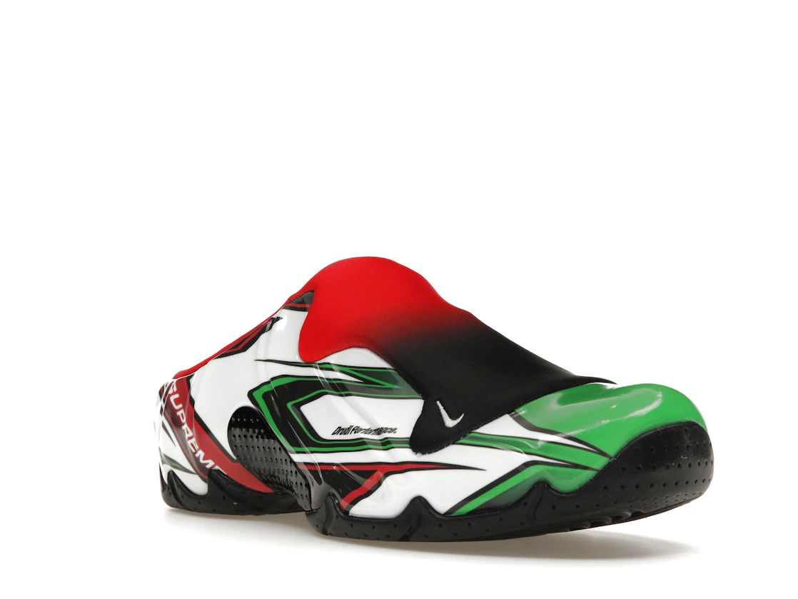 Vue 6 de Nike Clogposite Supreme White Gym Red Green