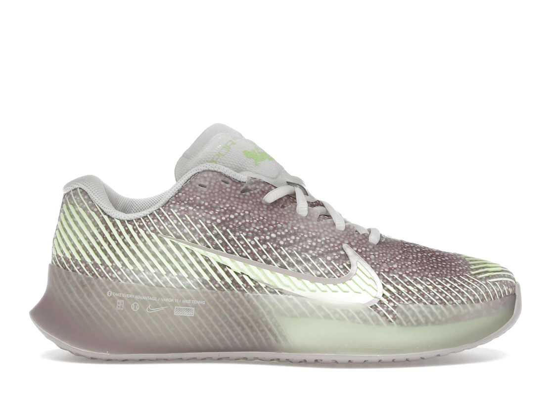 Vue 1 de Nike Court Air Zoom Vapor 11 Premium HC Phantom Platinum Violet Barely Volt 